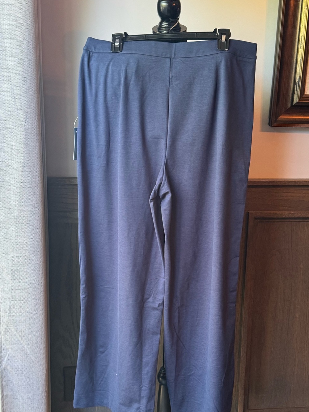 Members Mark dark blue wide leg trousers large nwt - Picture 2 of 4